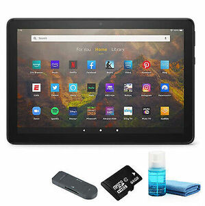 Fire HD 10 Inch Tablet Full HD, 32GB Black (2021) with 64GB Micro SD Card 海外 即決