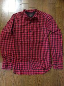 Woolrich Woolen Mills ウールリッチウーレンミルズ ブロックチェックネルシャツ レッド ブラック xs