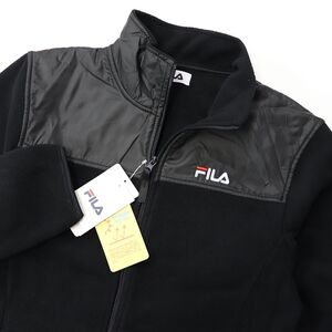 ★フィラ FILA 新品 メンズ 高品質 快適 保温 暖かい 厚手 UVCUT 両面 フリース ジャケット 黒 Mサイズ[442341-BK-M] 一 二 壱★QWER