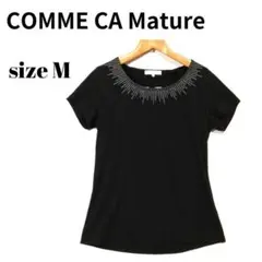 comme ca mature 半袖 シャツ ブラック Mサイズ相当　a374