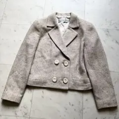 Christian Dior クロップド ツイード テーラードジャケット 生成