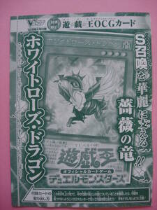 ★遊戯王 Vジャンプ12月特大号付録『ホワイトローズ・ドラゴン』新品1枚