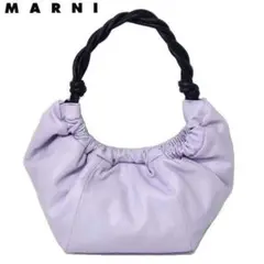 新品 マルニ Twirl minibag ツイルバッグ レザートート ライラック