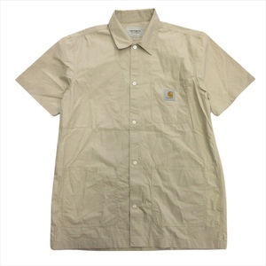 カーハート carhartt WIP S/S CREEK SHIRTS 半袖 クリーク シャツ カットソー ロゴ ワーク M ベージュ メンズ