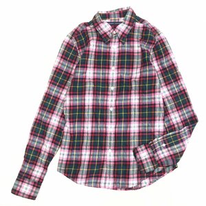 RALPH LAUREN ラルフローレン マドラスチェック シャツ 9(M) 長袖 ブラウス 国内正規品 レディース 女性用