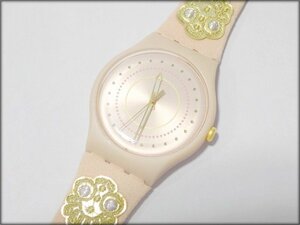 現状品/動作品 SWATCH/スウォッチ SUOP108 国外販売品 刺繍 レディース腕時計 クォーツ