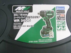 新品 Hikoki ハイコーキ マルチボルト 36V コードレスインパクトレンチ WR36DD(2XPSZ)　純正バッテリー2個 充電器 付き