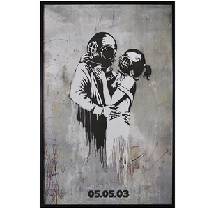 【開】2003年 バンクシーBanksy Blur Think Tankアルバム・アートワーク プロモーションポスター（05.05.03）額装154×104cm AC675