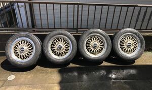 BBS RG096 16×6.5J+52 4本 バリ溝 エナセーブ 205/60R16 付き 114.3 5穴 旧車など