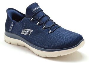 新品 スケッチャーズ スリップインズ 150128W NVSL 24.5cm レディーススニーカー スリッポン ハンズフリー 幅広 靴 SKECHERS Slip-ins