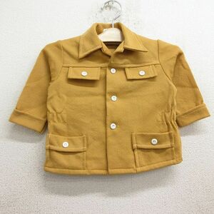 古着 JCペニー 長袖 シャツ キッズ ボーイズ 子供服 70s 開襟 オープンカラー 茶系 ブラウン 24jan16