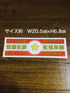 街頭犯罪監視車輌ステッカー（日本列島縦断・昼夜犯罪防止）