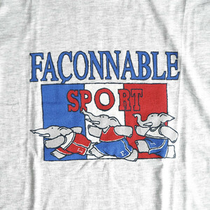 ★デッドストック 00s ビンテージ FACONNABLE SPORT ファソナブルスポーツ 象Tシャツ M★ アニマルTシャツ