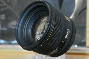 一眼レフカメラ SIGMA 50mm F1.4 EX DG HSM ソニー用 標準レンズ 整備 レンズ電気接点コーティング【中古】