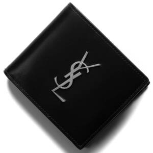 サンローランパリ (イヴサンローラン) 二つ折り財布 財布 メンズ レディース モノグラム YSL ブラック 463249 0SX0E 1000