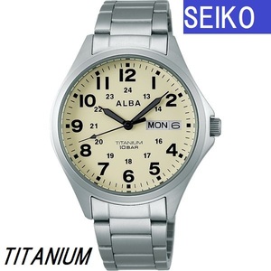 送料無料 人気!★新品 セイコー正規保証付★SEIKO アルバ ALBA メンズ腕時計 ヴィンデージ ミリタリー AQPJ401 チタン 10気圧防水