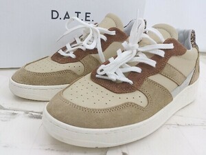 ◇ ◎ D.A.T.E.×Demi-Luxe BEAMS COURT2.0 スニーカー シューズ サイズ25.5 ベージュ系 レディース P