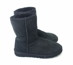 UGG australia (アグ オーストライラ) W CLASSIC SHORT 5825W クラシック ショートブーツ ムートン BLACK 黒 US7 24.0