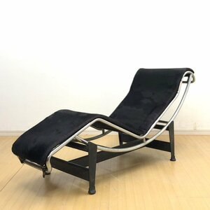 ヴィンテージ/刻印あり●LC4 Chaise Longue(LC4 シェーズロング) ル・コルビュジエ 黒 ハラコ デザイナーズ 寝椅子 名作 名古屋