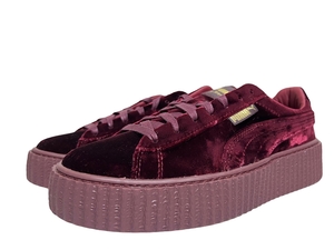 新品 PUMA FENTY by Rihanna CREEPER VELVET クリーパーベルベット スニーカー バーガンディ 364466-02 26cm レディース メンズ