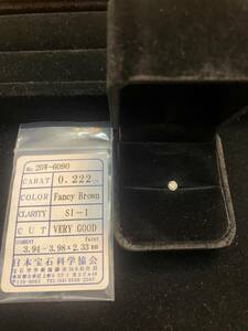 本物天然ダイヤモンド ソーティング付き 0.222ct 大きさ3.94mm×3.98mm ソーティングで確認下さい立爪ピアス 片耳用 大粒ダイヤ
