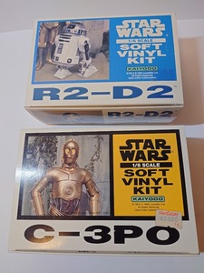 【ジャンク】スターウォーズ 海洋堂 ガレージキット 1/6 R2-D2 C3-PO 2体セット ソフトビニールキット ガレキ STAR WARS PVC SOFT VINYL