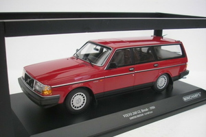 ミニチャンプス 1/18 ボルボ 240 GL Break 1986 レッド VOLVO dunkelrot 155171411