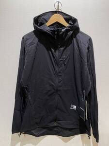 ★ 23SS カリマー Karrimor ナイロンパーカー wind shell hoodie ナイロンジャケット sizeM ブラック 新品未使用タグ付き パッカブル