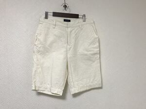 新品同様本物アメリカンラグシーAMERICANRAGCIEコットンショートスラックスハーフパンツベルトビジネススーツ白柄ホワイトメンズ1S