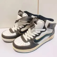 【新品・未使用】VANS ハイカットシューズ 白 × こげ茶 × 黒