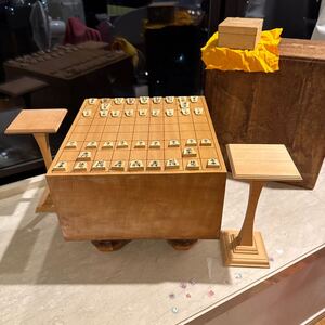 将棋盤　榧6寸駒台　フルセット最高級品　時代物