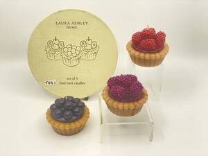 *＊ LAURA ASHLEY HOME ローラー アッシュリー ホーム ＊* Set of 3 Fruit Tart Candles セット オブ 3 フルートタート キャンダルズ *T741