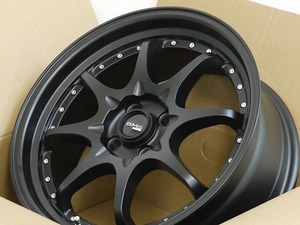 新品 17インチ 7.0J 4-100 ブラック タイヤ付4本SET 195/45R17 ヴィッツ フィット ノート ヤリス アクア (W2319-1)