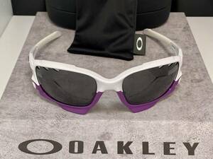 偏光★OAKLEYオークリー JAWBONEジョウボーン 白ホワイト×パープル/POLARIZEDミラー レーシングジャケットサングラス ロードバイク自転車