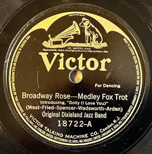 ORIGINAL DIXIELAND JAZZ BAND VICTOR Broadway Rose/ Sweet Mamma