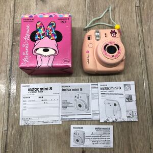 165 D / 1円〜 cheki チェキ instax mini 8 ディズニー ミニー インスタントカメラ FUJIFILM 富士フィルム 中古 現状品《動作未確認》