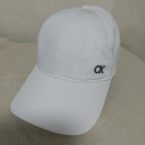 程度良（送料込）カルバンクライン■調節可 メタルロゴ キャップ カーキ 帽子 Calvin Klein