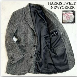 秋冬 L◎HARRIS TWEED ハリスツイード NEWYORKER ニューヨーカー メンズ ビジネス ブレザー テーラードジャケット ヘリンボーン 94A6