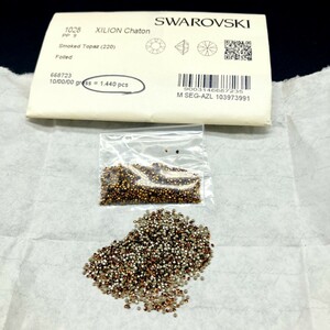 ☆ほぼ未使用 SWAROVSKI スワロフスキー ヴィンテージ ルース 1028 9PP 10gross Smoked Topaz 220 スモークトパーズ 裸石 デコ R-282 