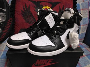 エア ジョーダン1 NIKE AIR JORDAN 1 RETRO HIGH OG BLACK/WHITE-BLACK US9.5 27.5cm 新品未使用 黒タグ 国内正規 555088-010 パンダ PANDA