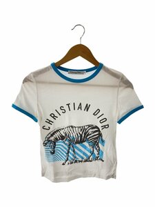 Christian Dior◆Tシャツ/XS/コットン/WHT/223T18A4499/22SS/シマウマ