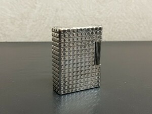 ★送料無料★ D541 S.T Dupont デュポン ガスライタシルバーカラー ライン1 ショートタイプ 喫煙具 ライター ローラー 銀色