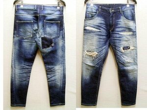 即決[L]wjk 5823 dj07zd 17AW tight knit-denim RP スウェットデニム スキニー スリム アンクルカット デニム パンツ■6563