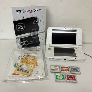 Y710-O52-673 NINTENDO 任天堂 ニンテンドー New 3DS LL 本体 ソフト セット RED-001 パールホワイト 外箱付き ポケモン 他 通電確認OK