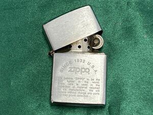 ma03▼ZiPPOジッポ オイルライター 喫煙具 シルバー I ⅩⅣ 1932 U.S.A. 火花確認済▼