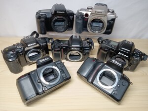 Nikon ニコン F70/F90X/F-801/F-401X/F-801S・Canon キャノン EOS 1000 S/ EOS 55　まとめて7台 動作未確認　同梱不可　い13