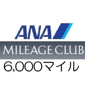 【即決 匿名】全日空ANA6,000マイル　希望の口座へ加算