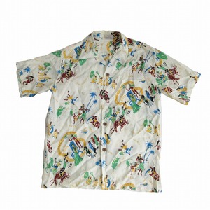 SUN SURF サンサーフ RAYON S/S SPECIAL EDITION HAWAIIAN SURF LEI QUEEN SS38102 アロハシャツ ホワイト サイズL メンズ