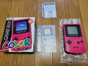 1円スタート！ 任天堂 Nintendo ニンテンドー ゲームボーイカラー GBC COLOR 箱説付　レッド　中古美品　当時物　純正　デットストック