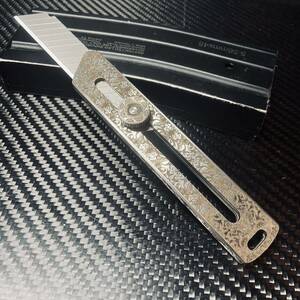 全鋼製 替刃式カッター EDC サバイバルナイフ キャンプ アウトドア フィッシング 野外登山　ハイキング　109g